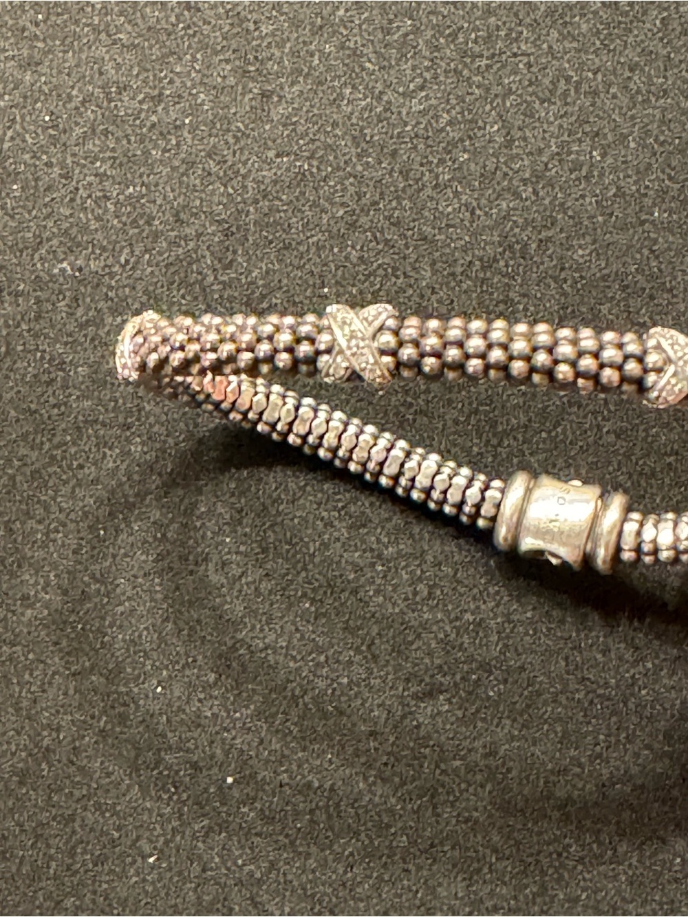 AUTHENTIC LAGOS Caviar Diamond and Sterling Silver Bracelet - Picture 4 of 9